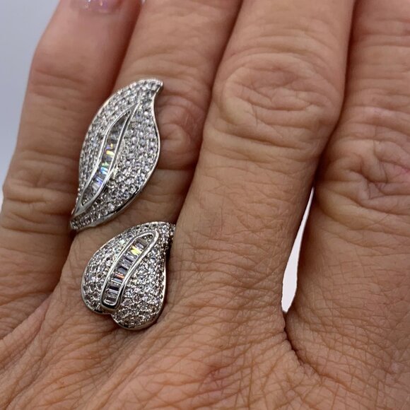 Solid 925 sterling silver classic bracelet, stunning sparkling crystals, new, - Picture 16 of 17